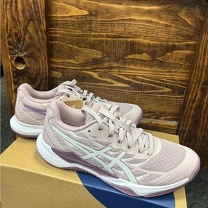 Asics Pink Athletic Shoes with Breathable Mesh and Chunky Sole